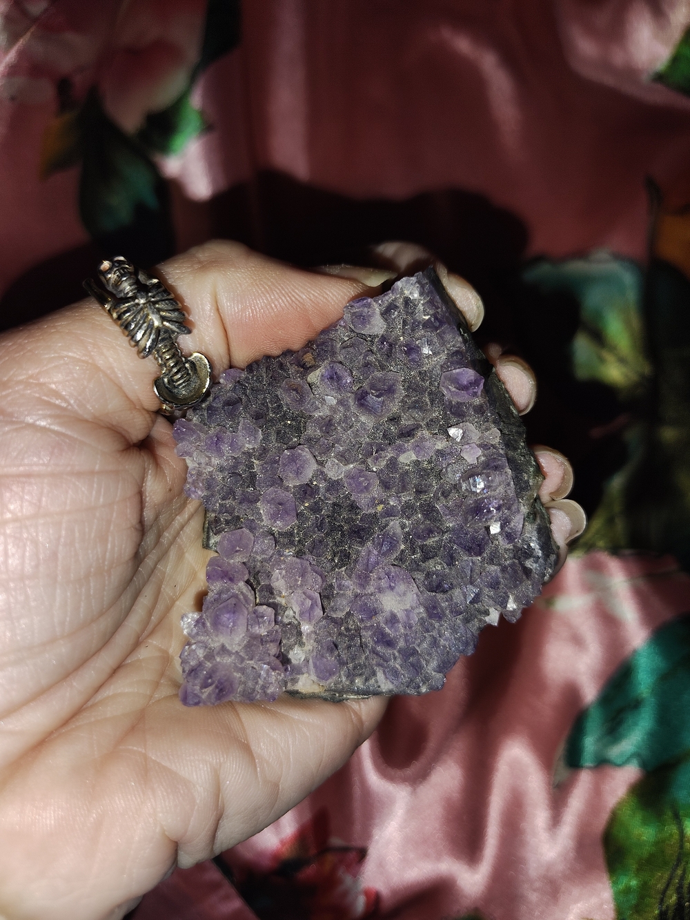Natural Purple Amethyst Crystal Cluster - Decorative Gemstone